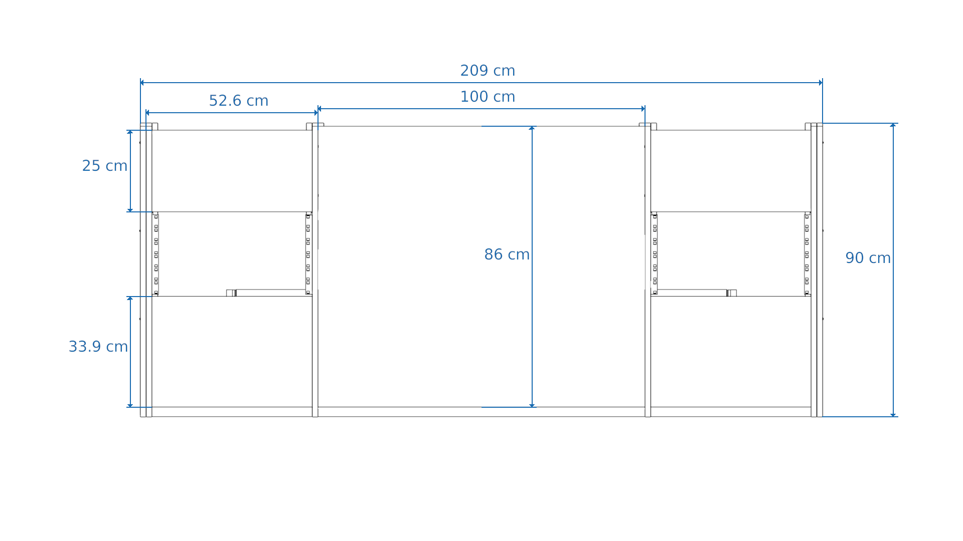 Producer Classic 88 drawing with measurements, from above
