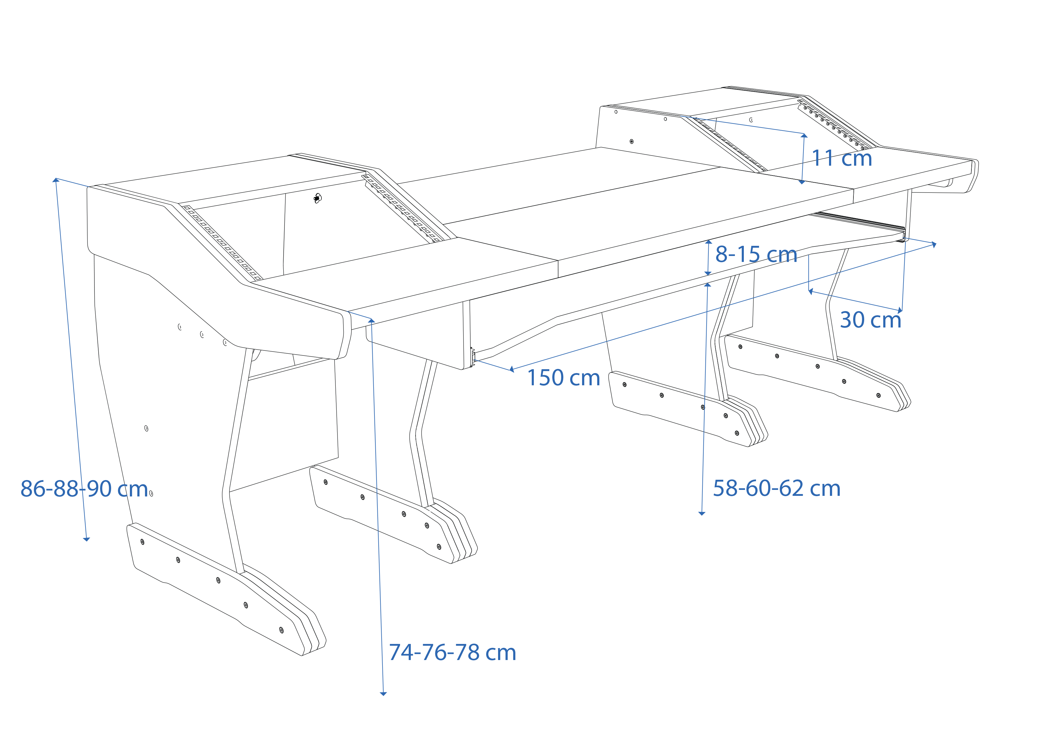 Producer 88 drawing with measurements, perspective