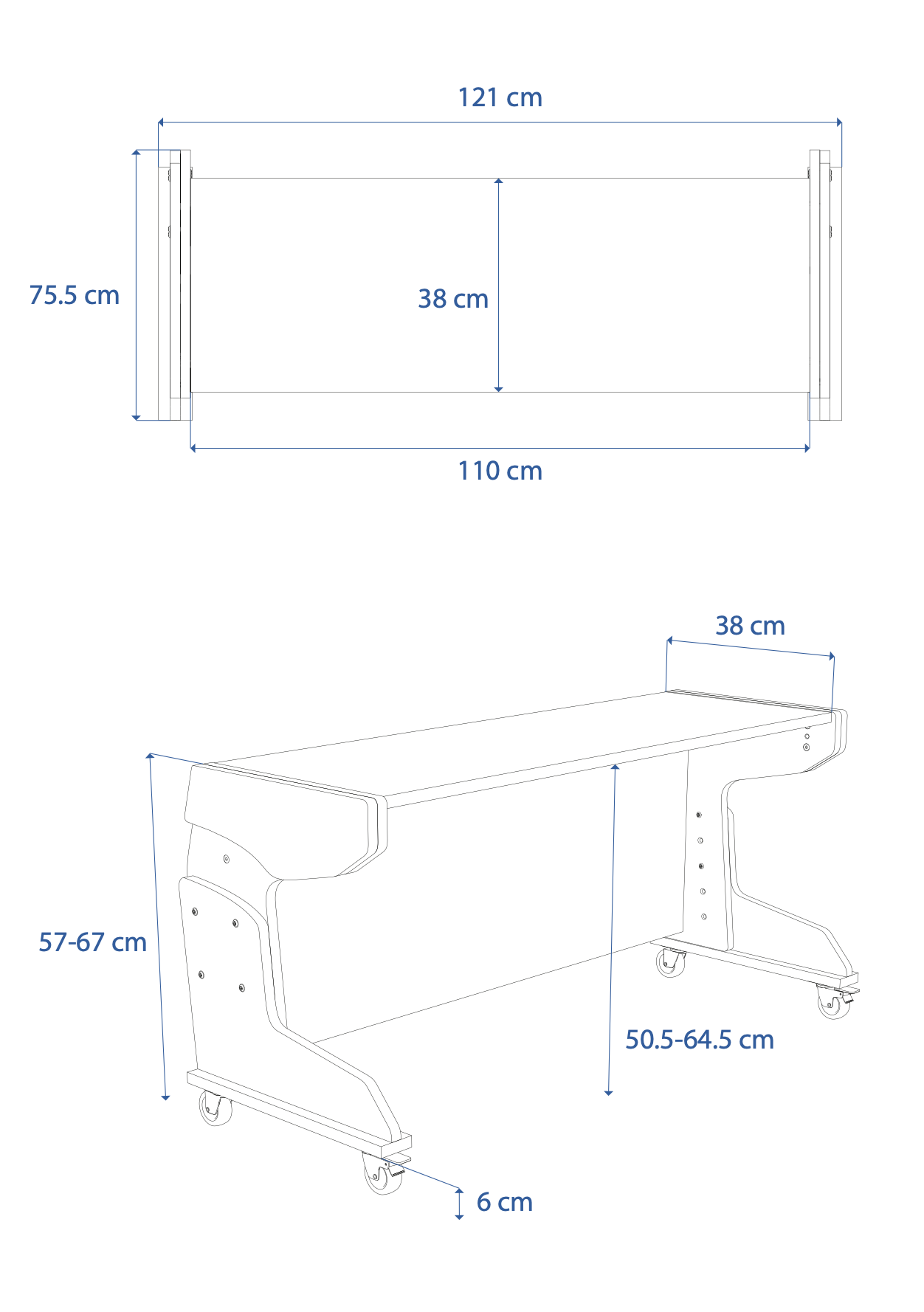 Dimensions Left View