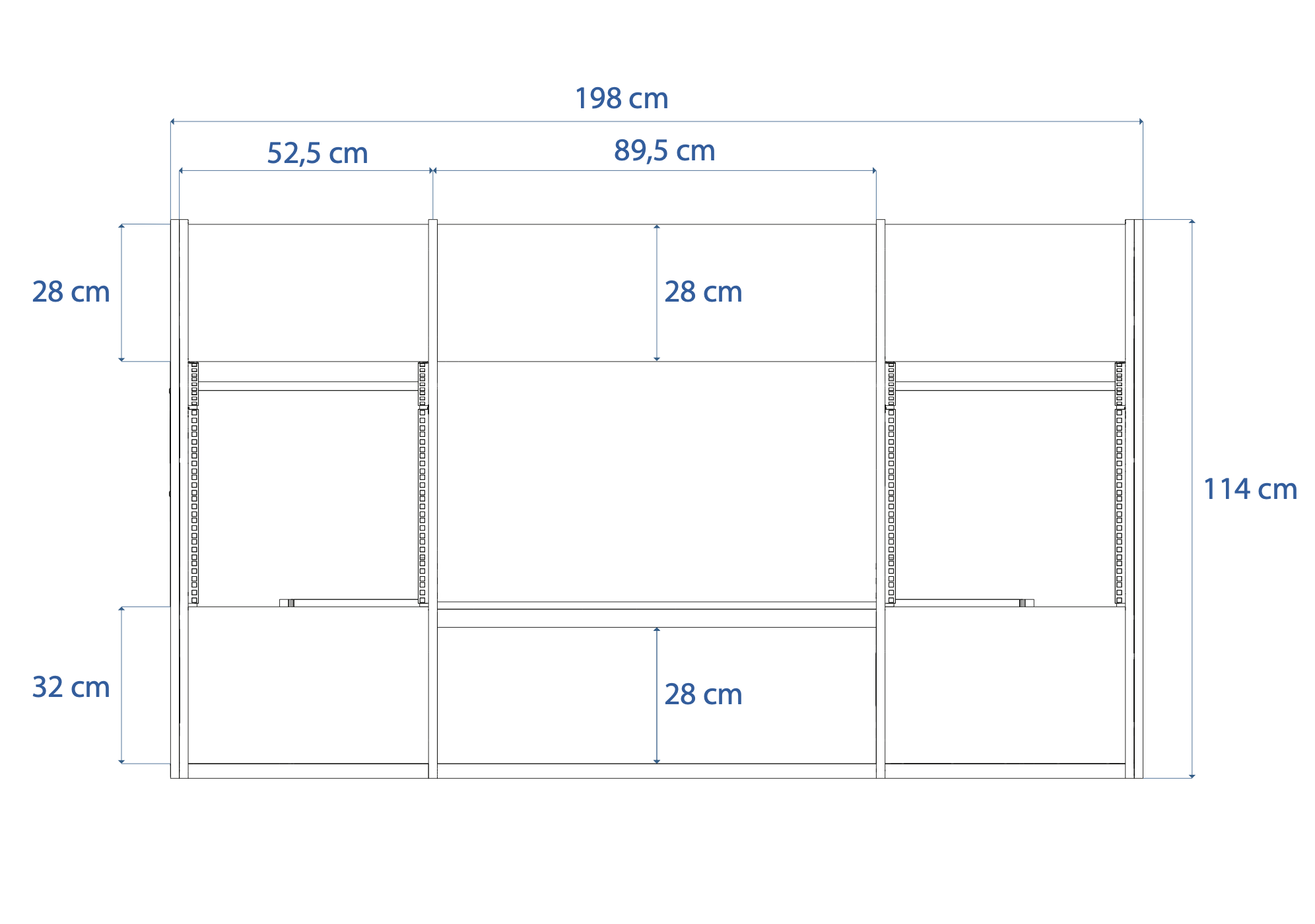Dimensions Right View
