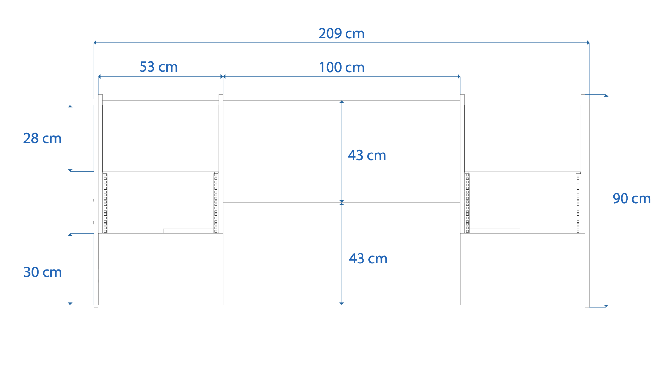 Dimensions Right View