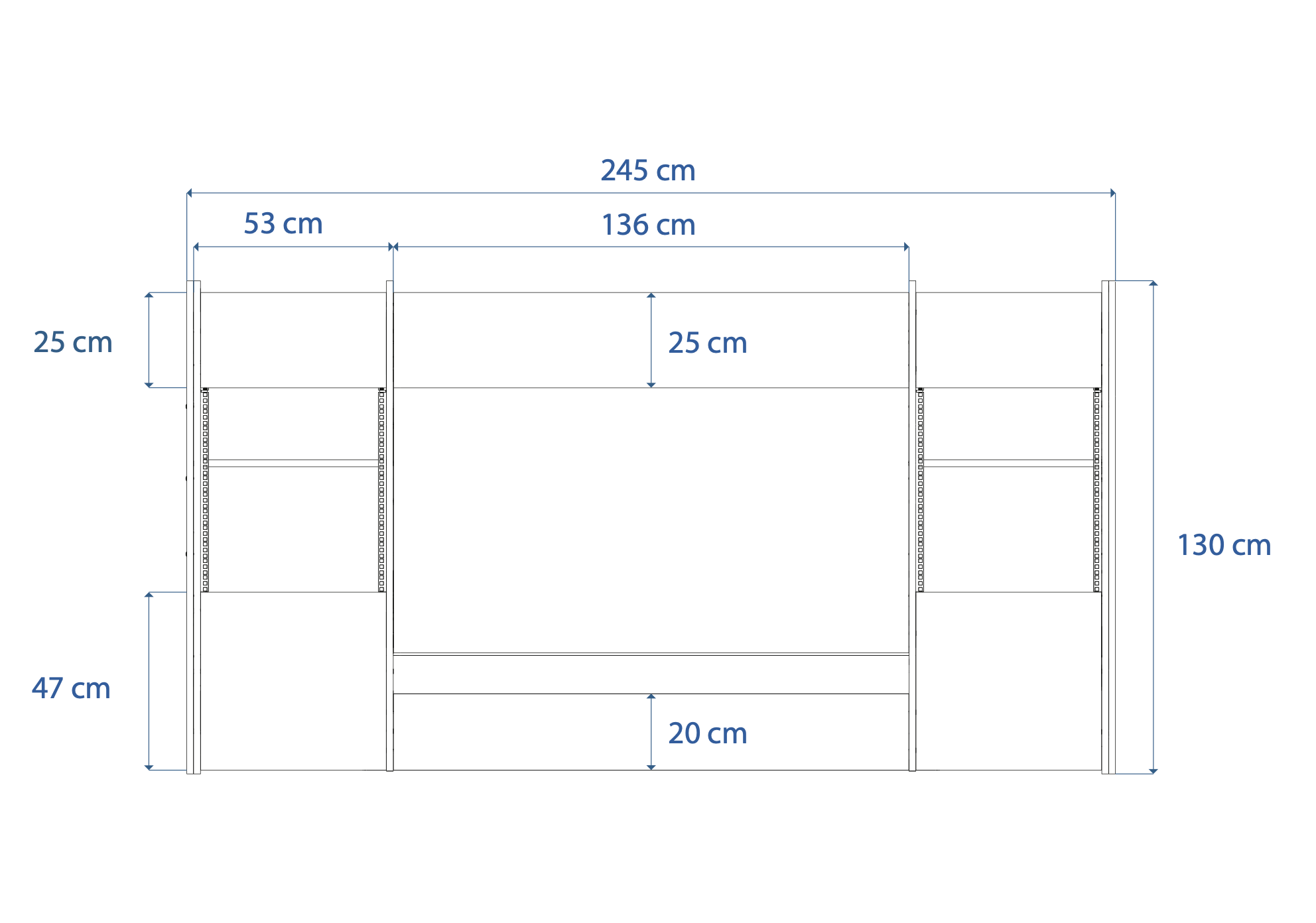Dimensions Right View
