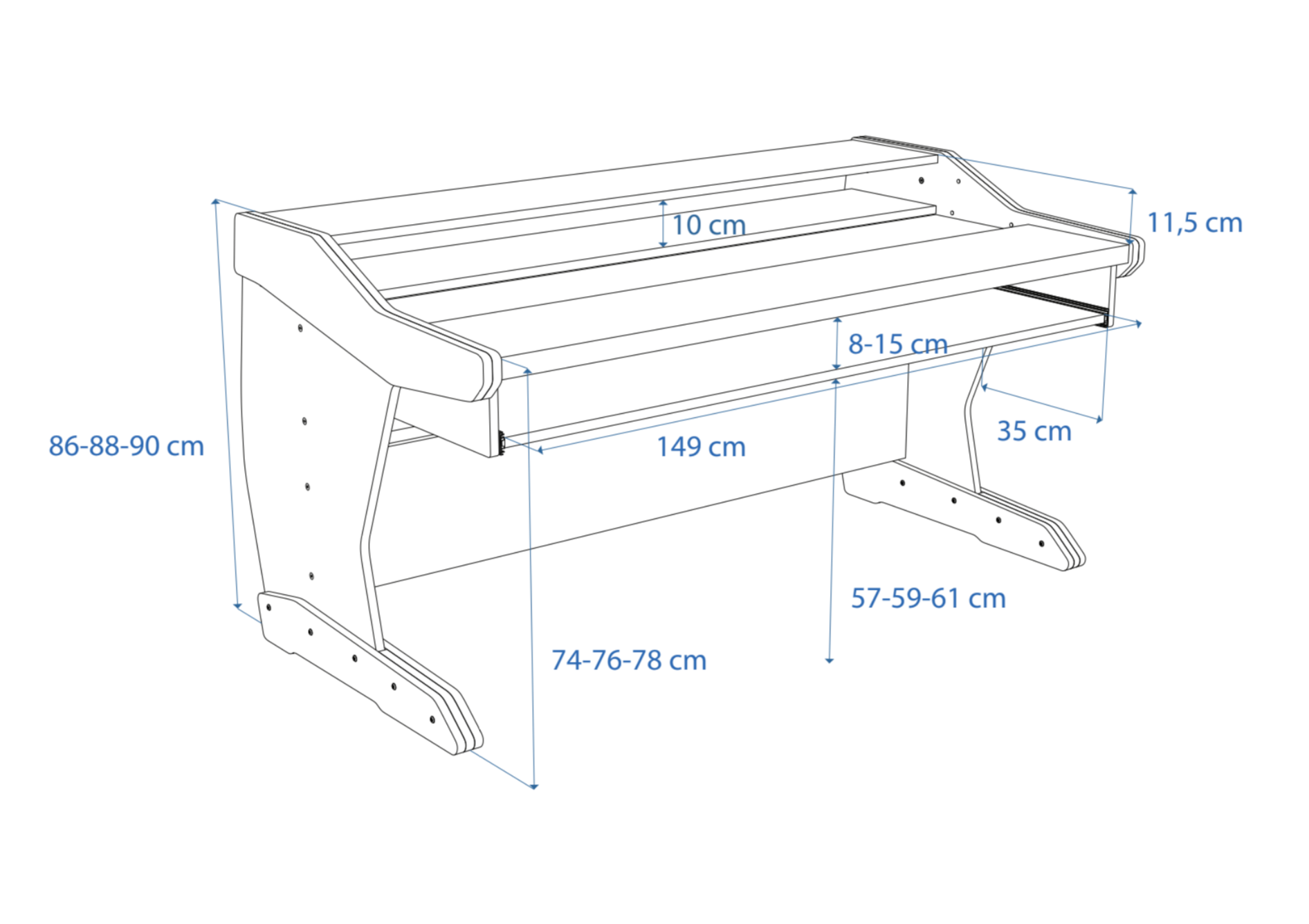 Dimensions Left View