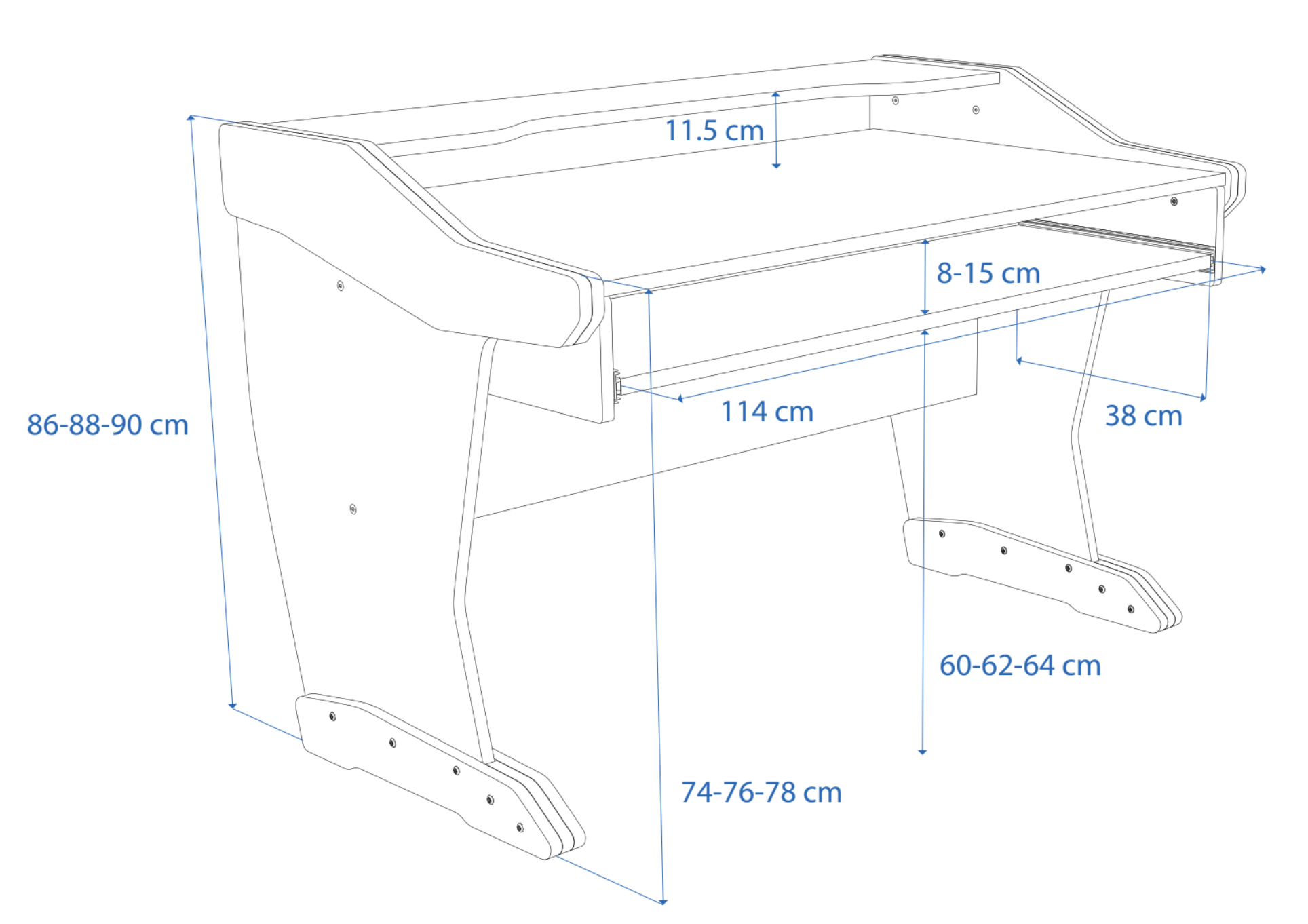 Dimensions Left View