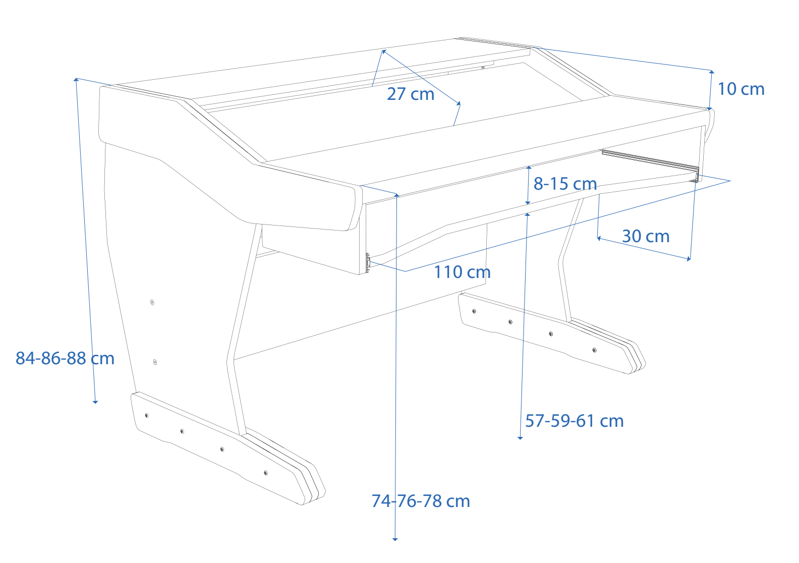 Dimensions Left View