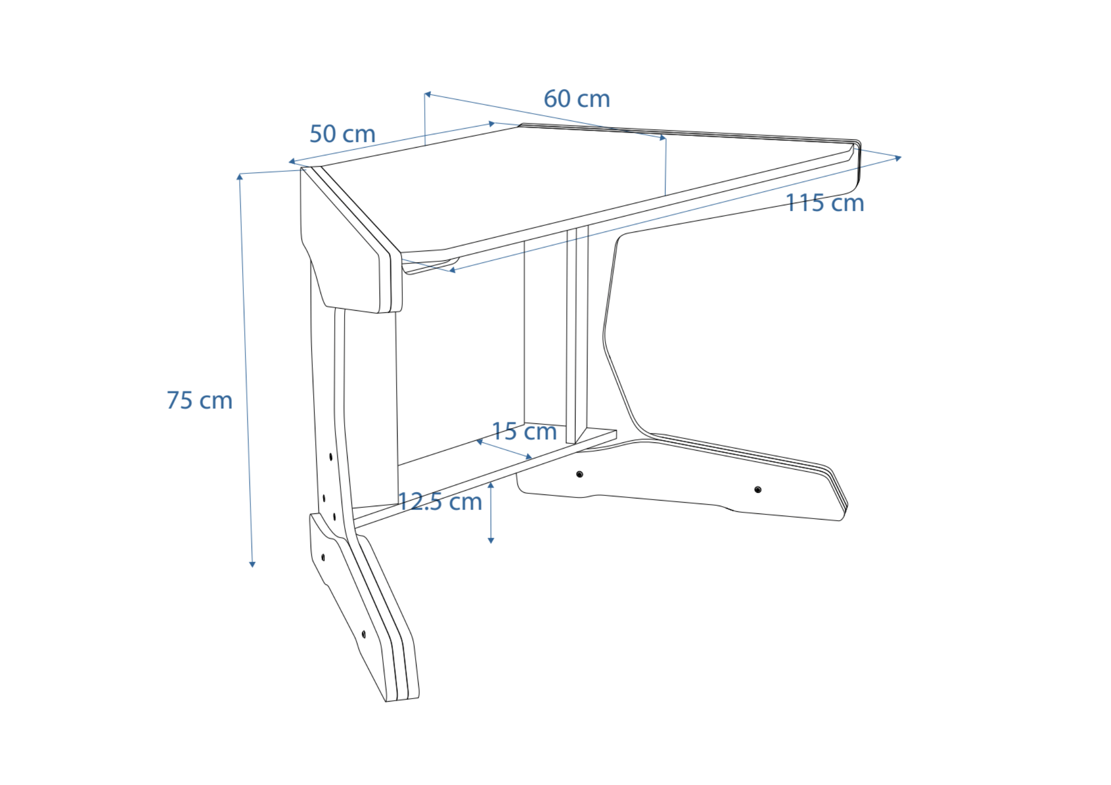 Dimensions Left View