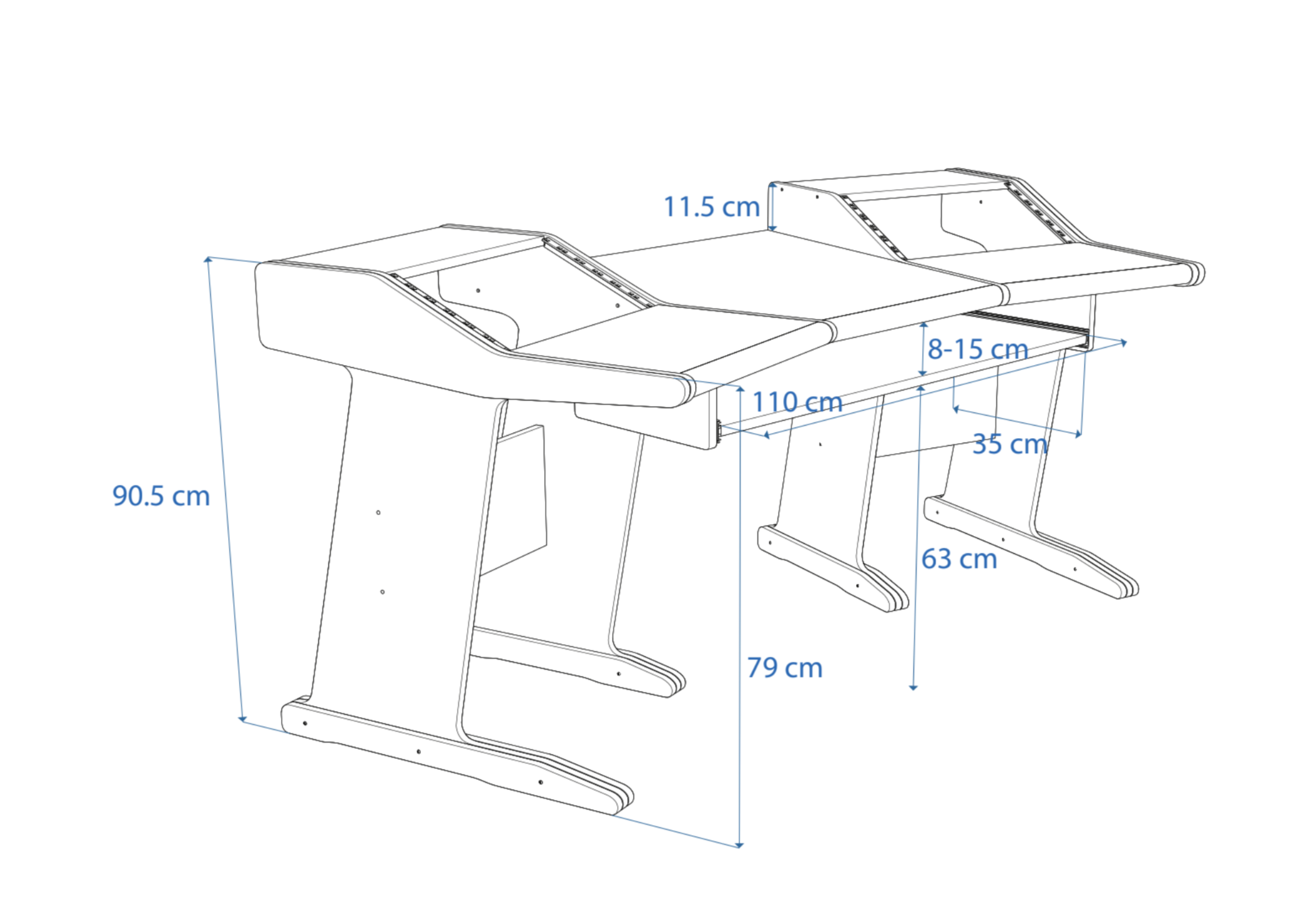Dimensions Left View