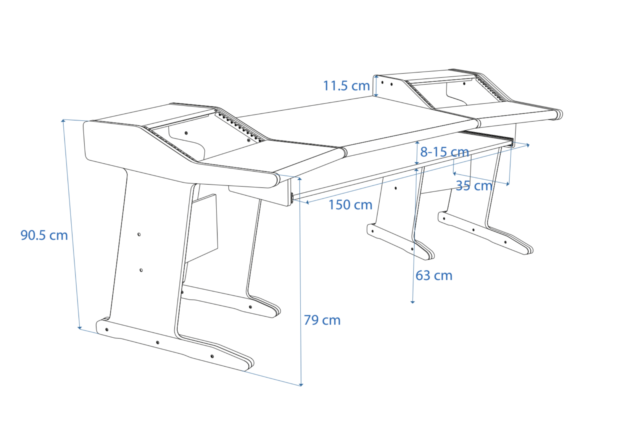 Dimensions Left View