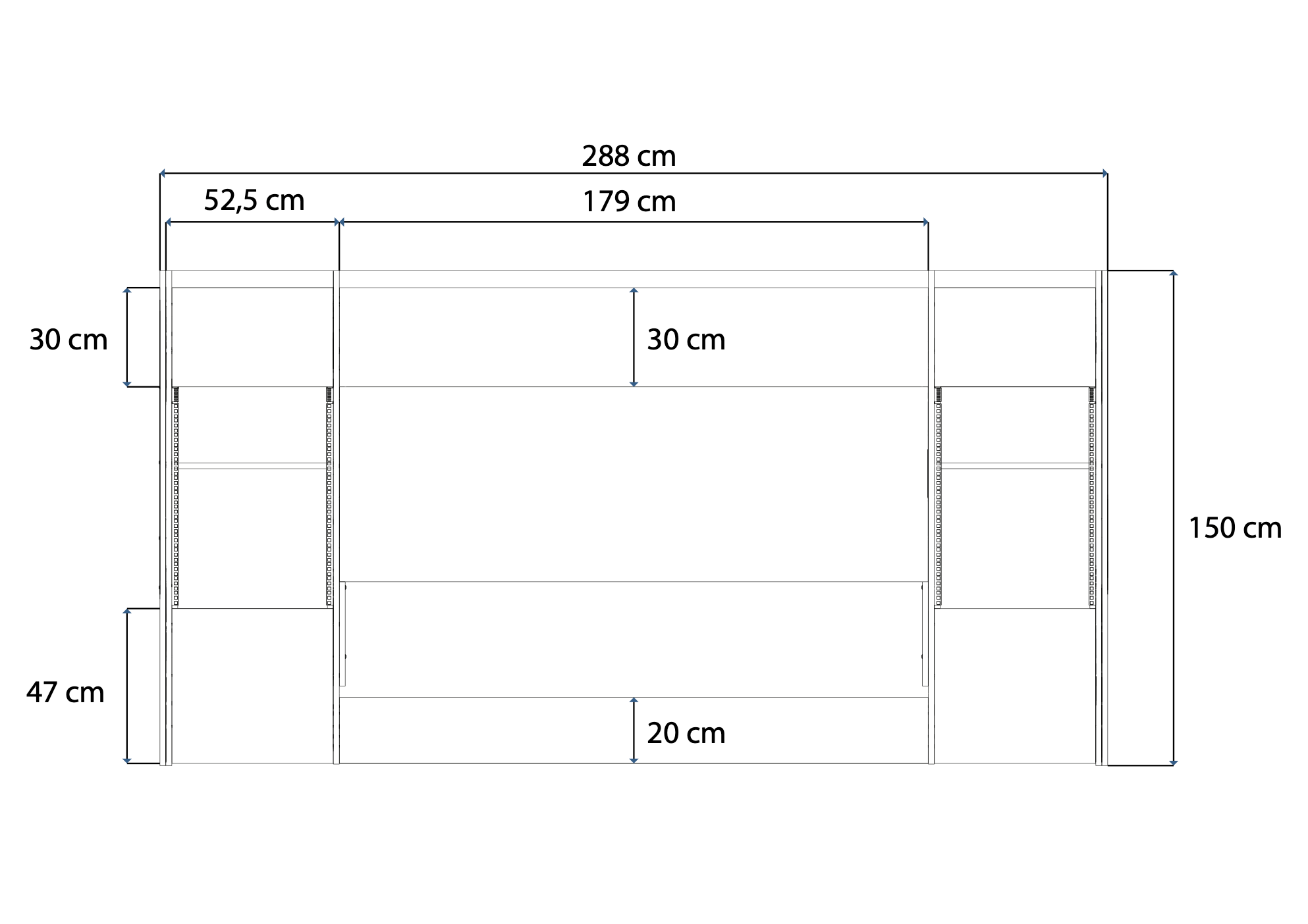 Dimensions Right View