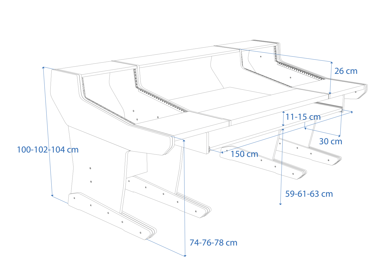 Dimensions Left View